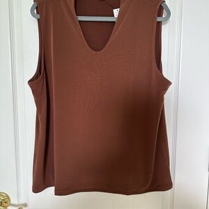 Talbots Rich Brown Sleeveless Top